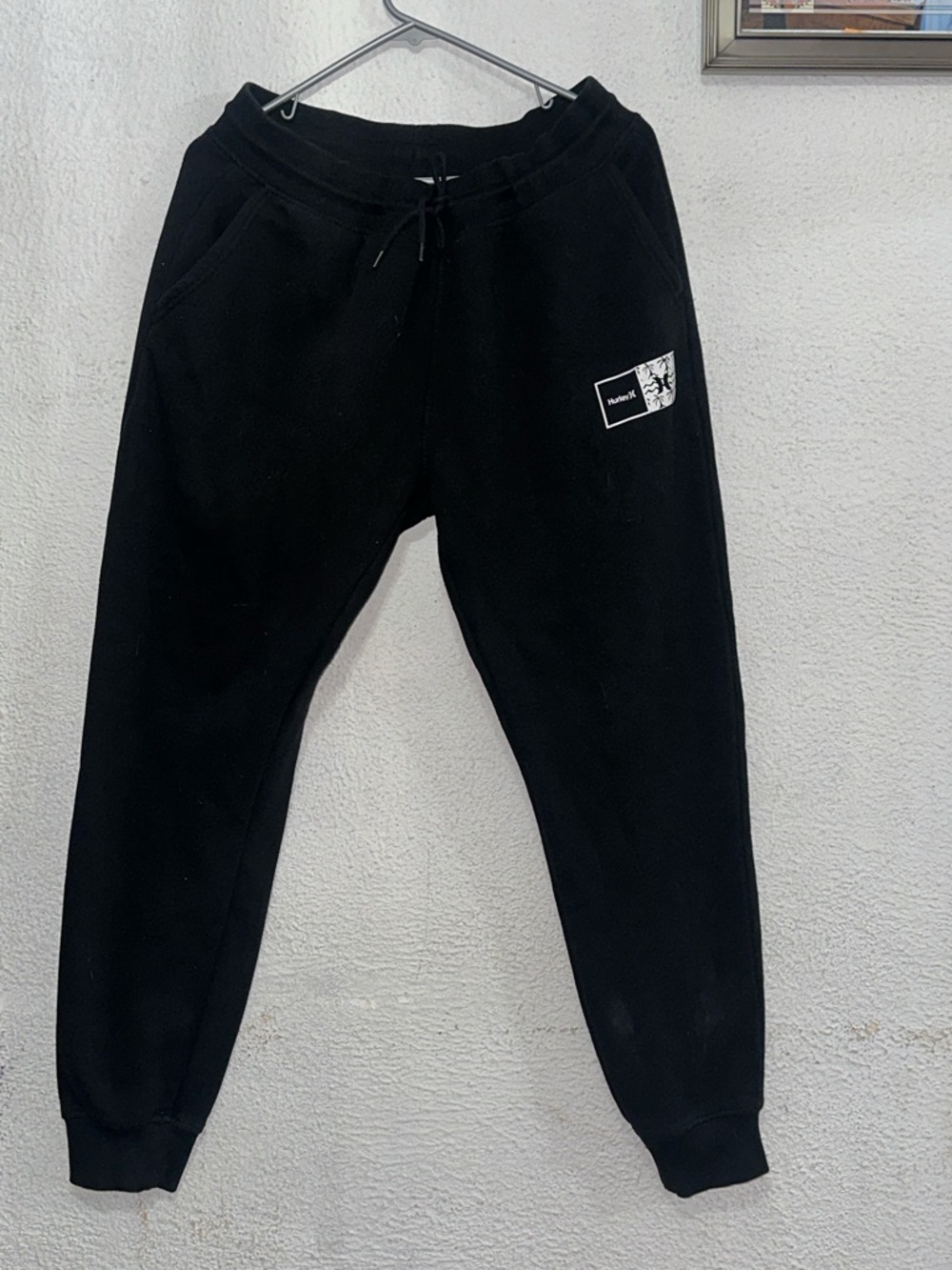 Black Graphic Patch Jogger Sweatpants Hurley